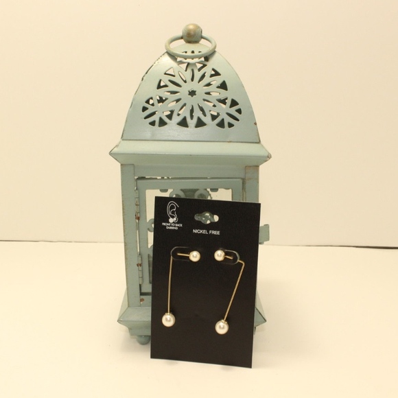 3 for $15 Pearl Threader Earrings Gold Metal Faux - Picture 4 of 6